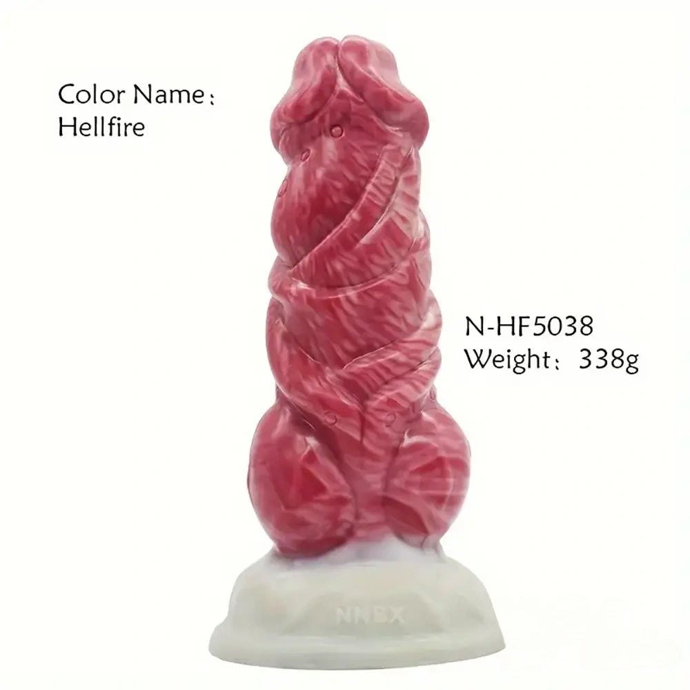 #2 pink and white fantasy monster silicone dildo with suction base