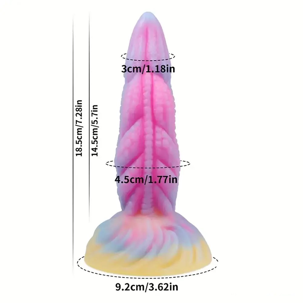 Colorful silicone fantasy monster dildo, photo 10