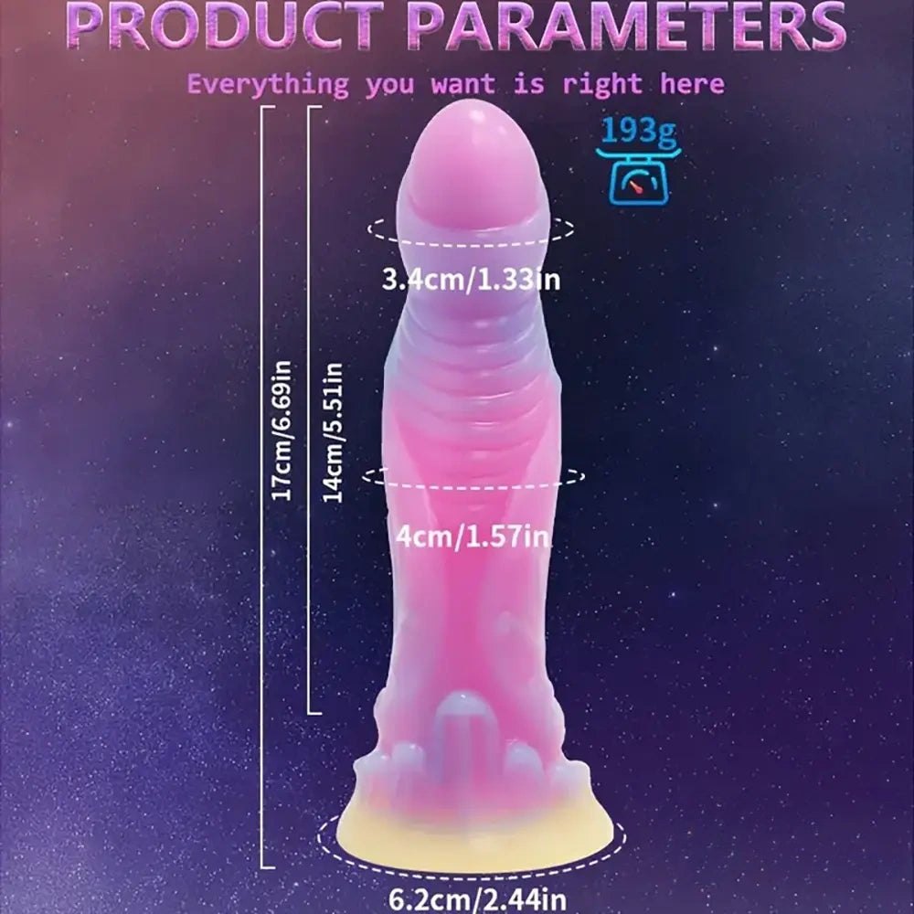 Colorful silicone fantasy monster dildo, photo 9