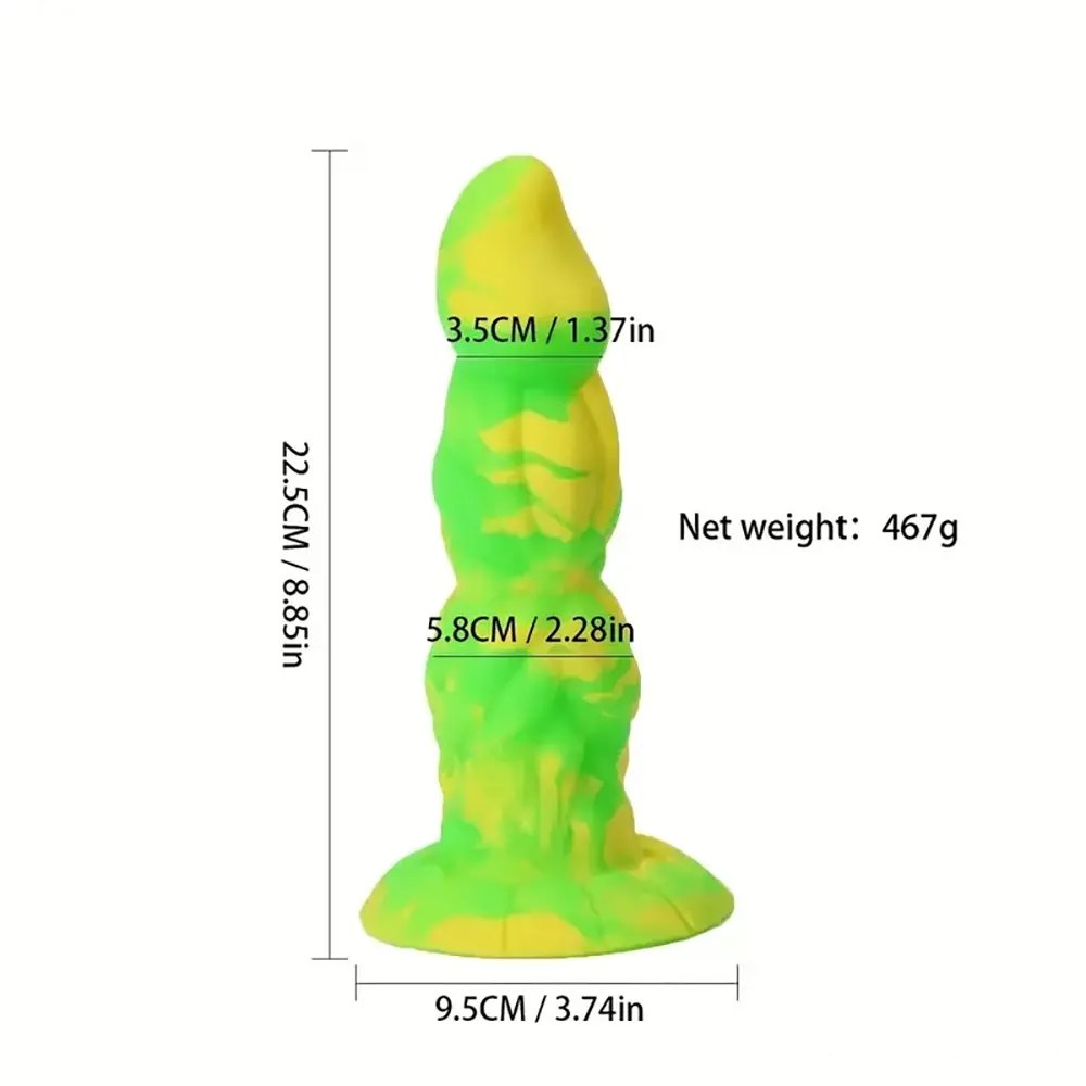 #1 marbled fantasy monster dildo with suction cup base