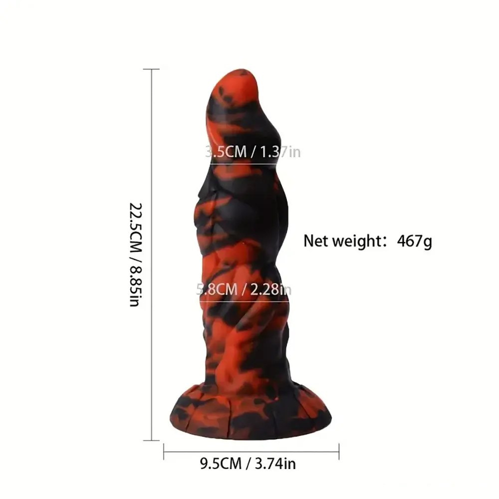 #2 marbled fantasy monster dildo with suction cup base