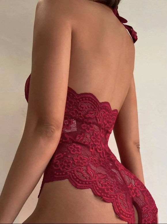 Fantasy open lace crotchless bodysuit, photo 2