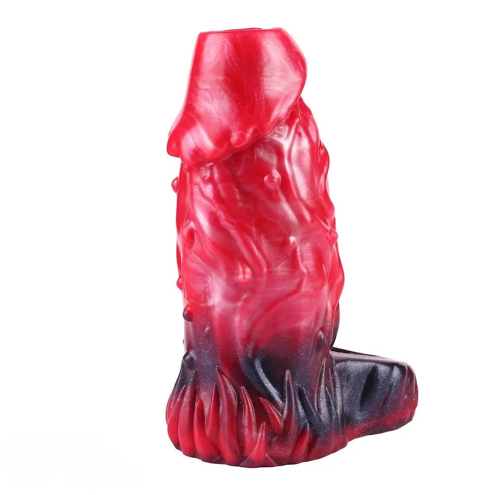 Red and black fantasy hollow silicone sleeve, photo 1