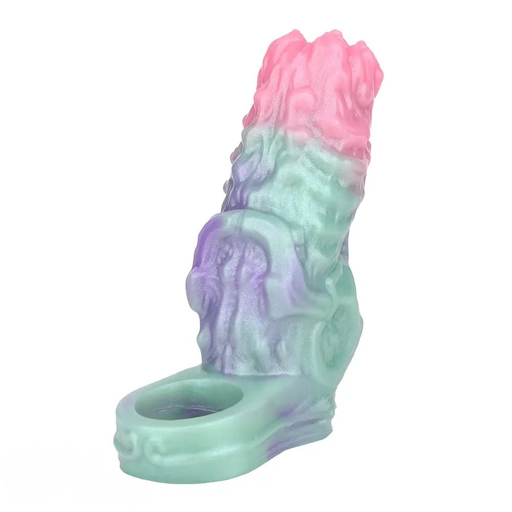 Multicolor silicone penis sleeve, photo 1