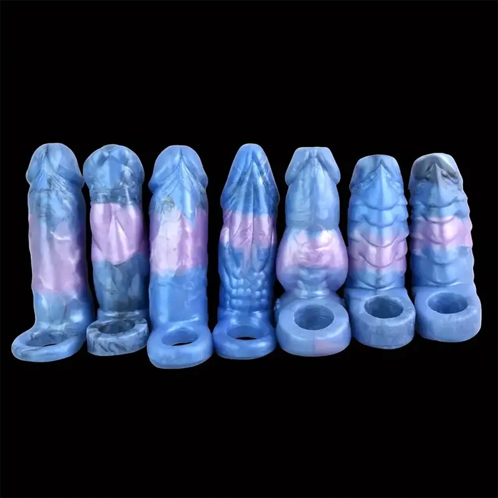 Colorful marbled fantasy silicone sleeve, photo 1
