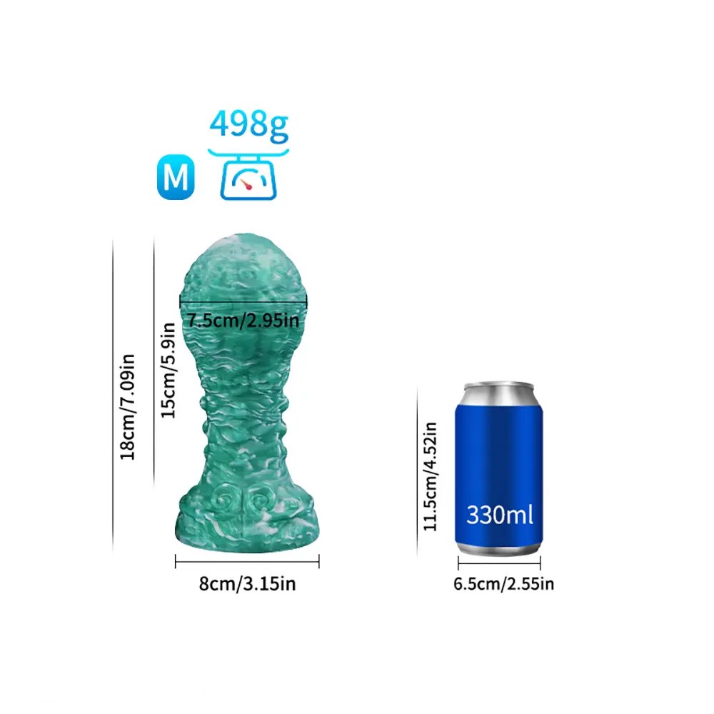 Teal marbled fantasy anal plug, photo 10