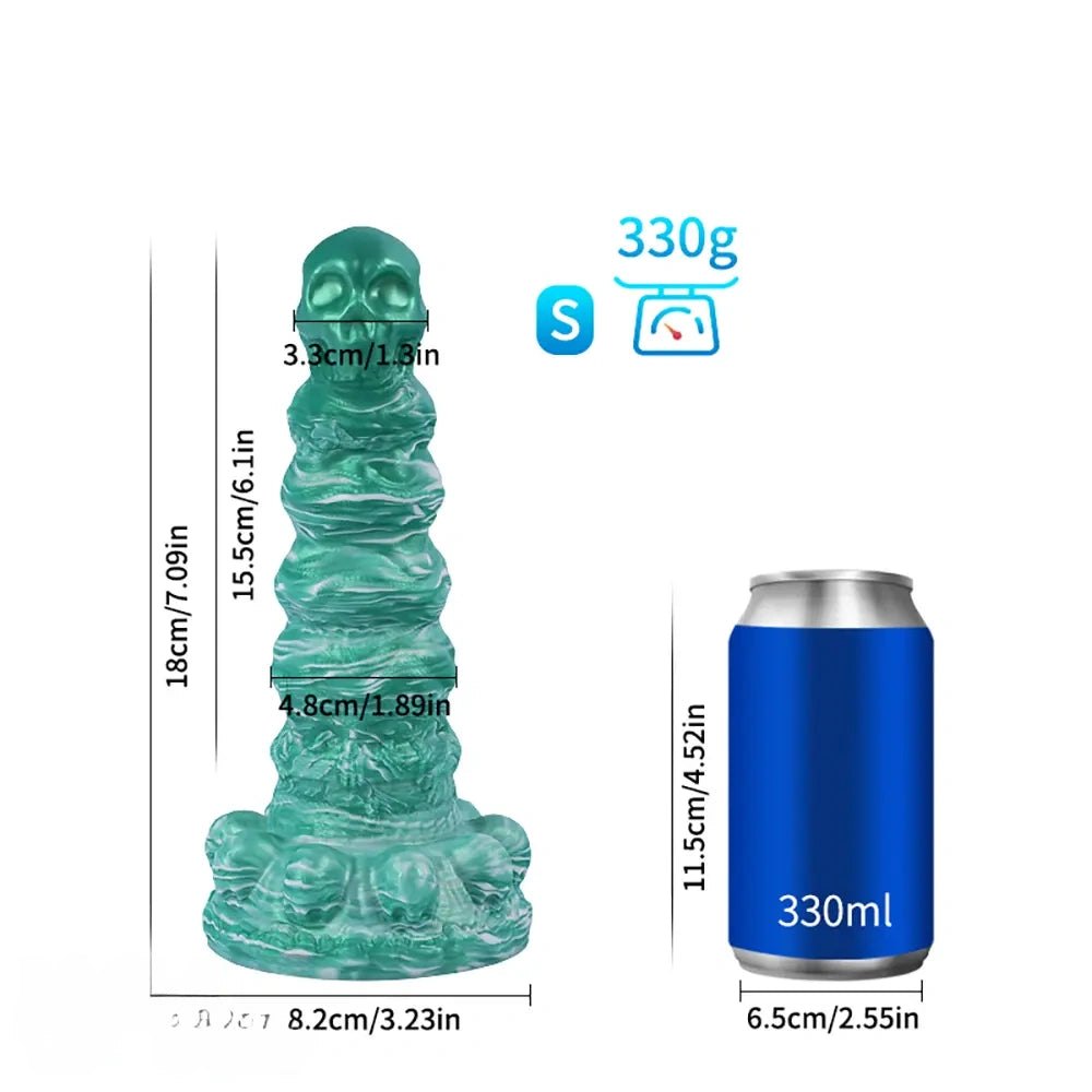 Teal marbled fantasy anal plug, photo 11