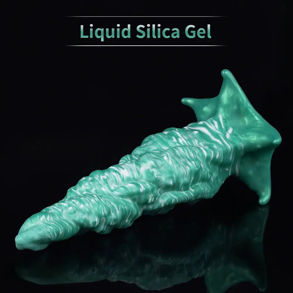 Teal marbled fantasy anal plug, photo 14