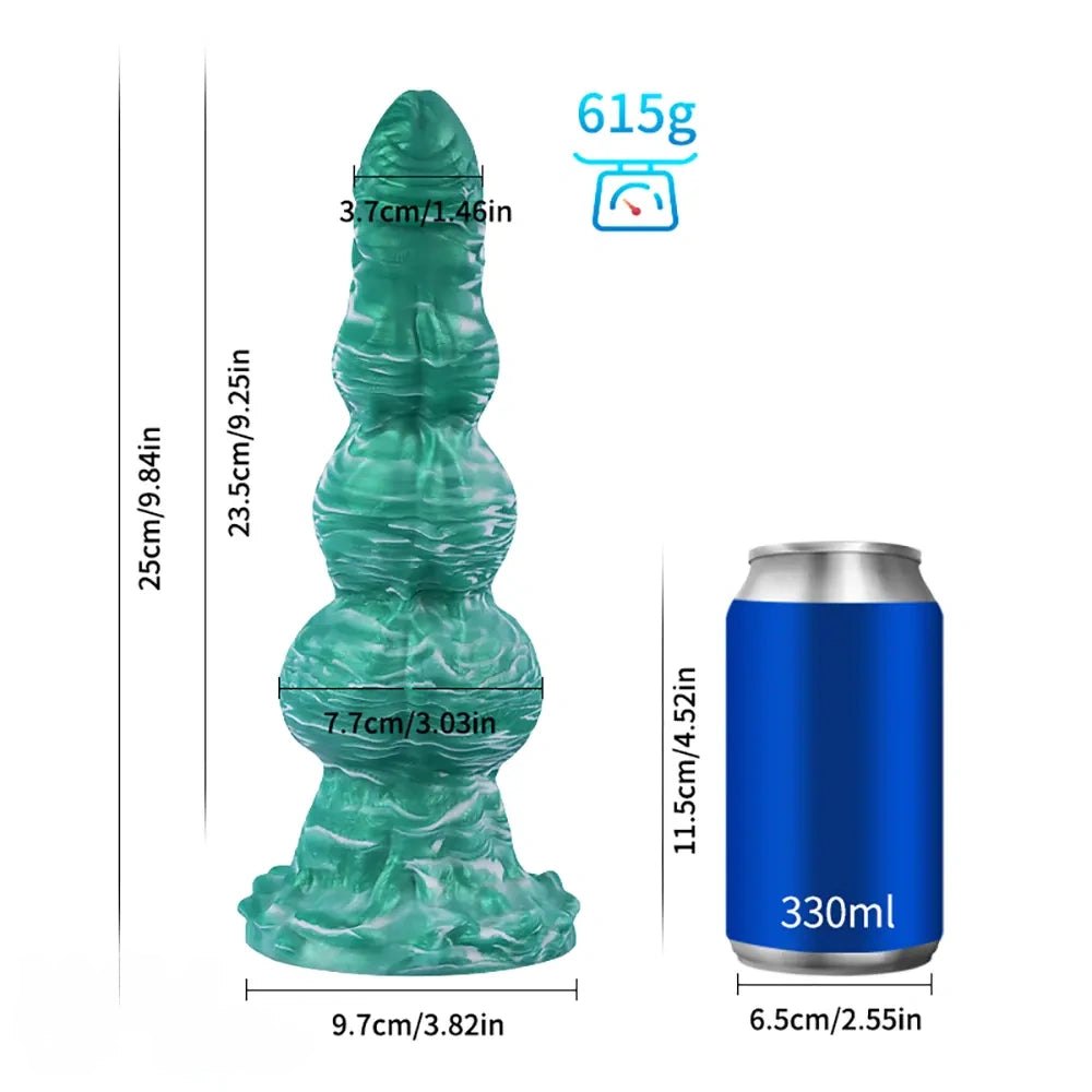 Teal marbled fantasy anal plug, photo 3