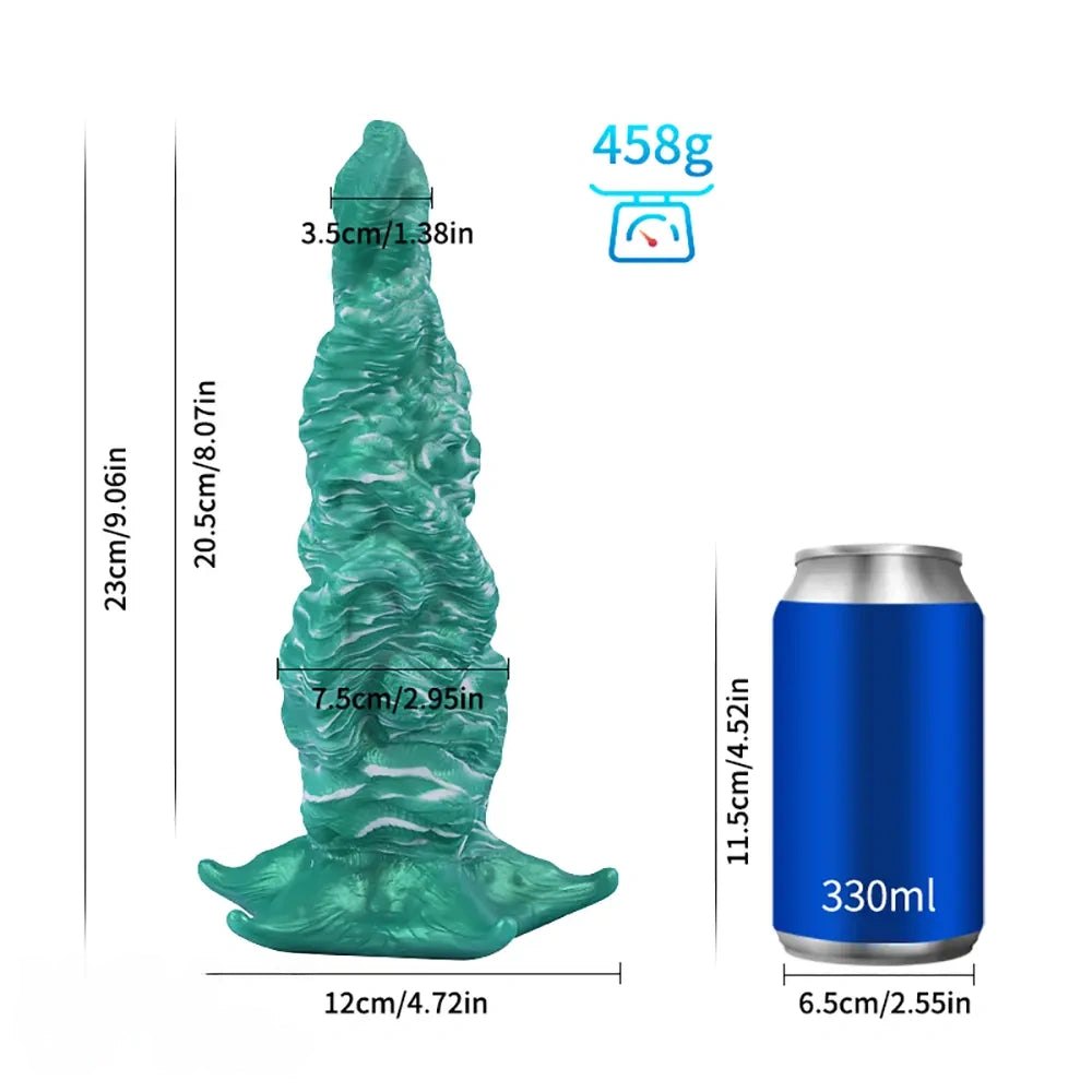 Teal marbled fantasy anal plug, photo 5