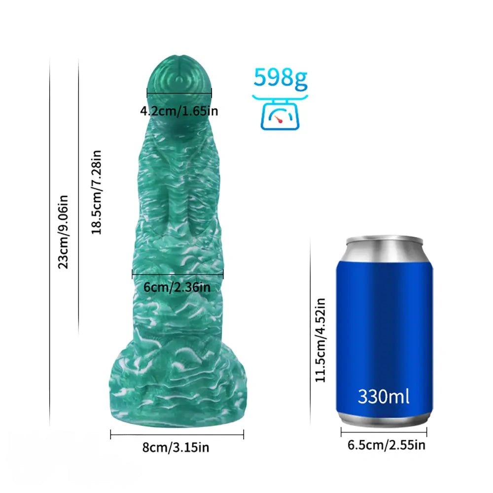 Teal marbled fantasy anal plug, photo 6
