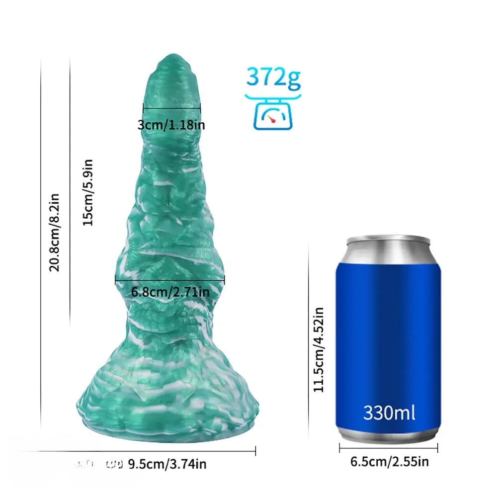 Teal marbled fantasy anal plug, photo 7