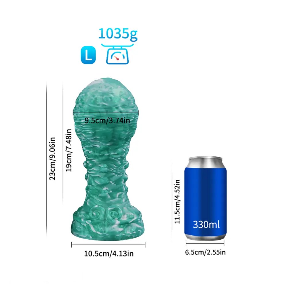 Teal marbled fantasy anal plug, photo 8