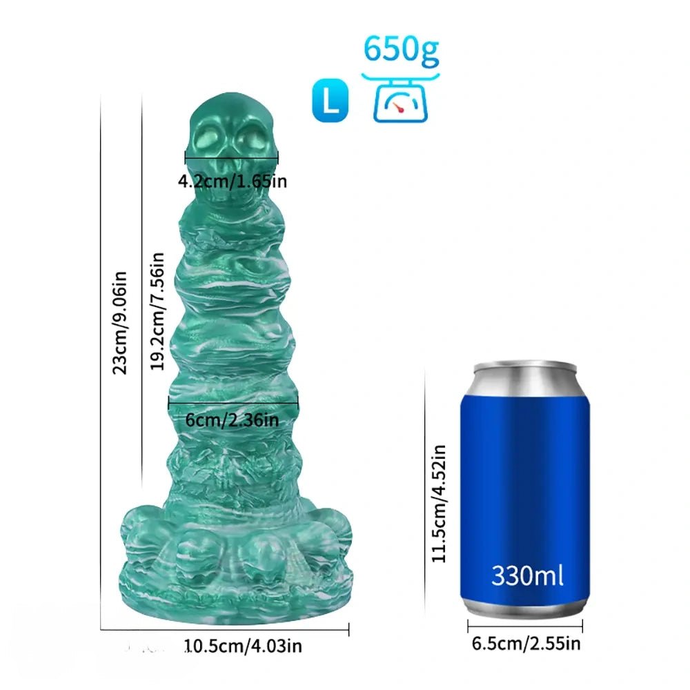 Teal marbled fantasy anal plug, photo 9