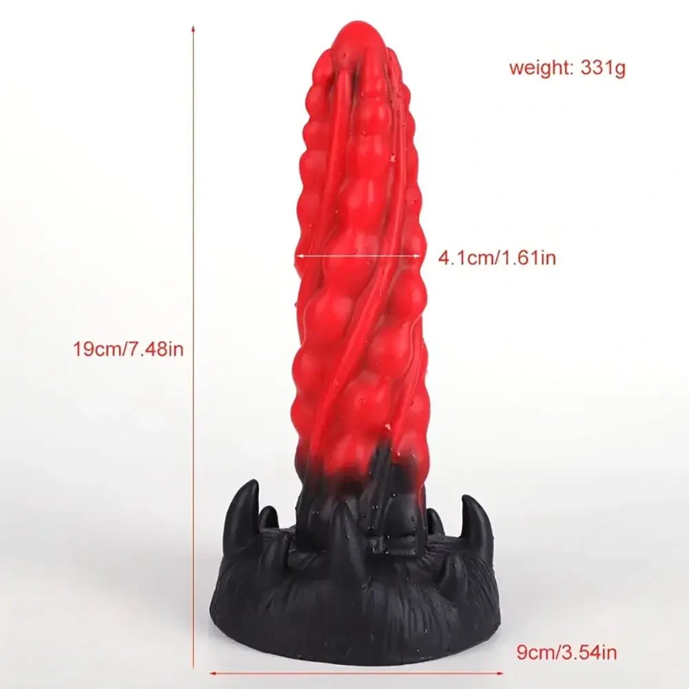 B fantasy spiral silicone anal plug with clawed base