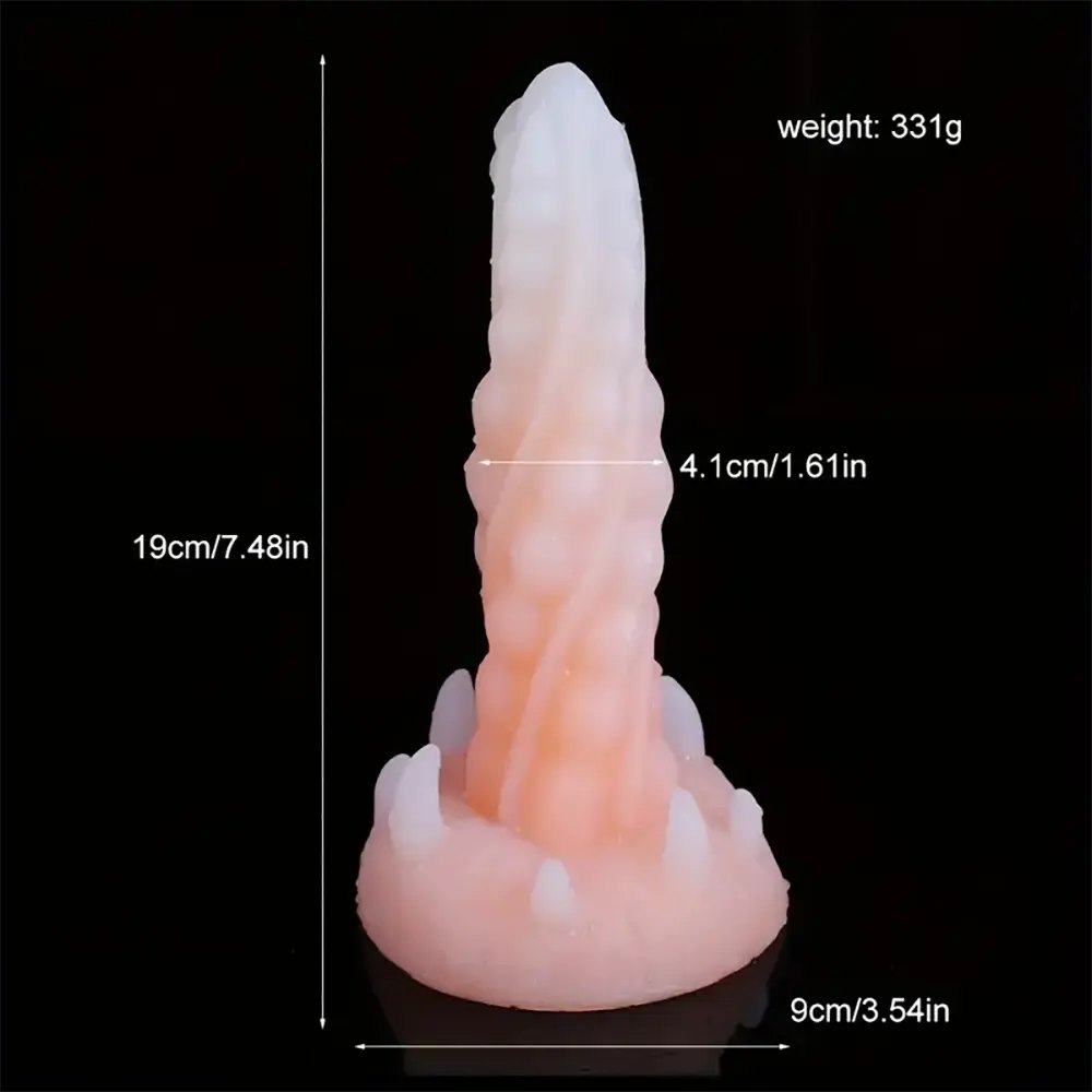 C fantasy spiral silicone anal plug with clawed base