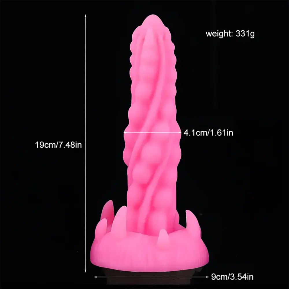 D fantasy spiral silicone anal plug with clawed base