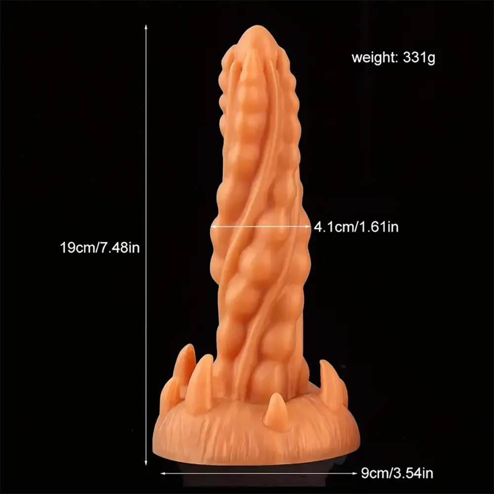 E fantasy spiral silicone anal plug with clawed base