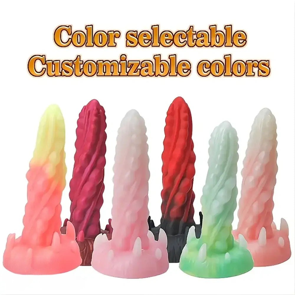 Fantasy spiral silicone anal plug with clawed base, photo 1