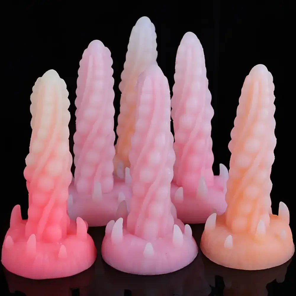 Fantasy spiral silicone anal plug with clawed base, photo 2