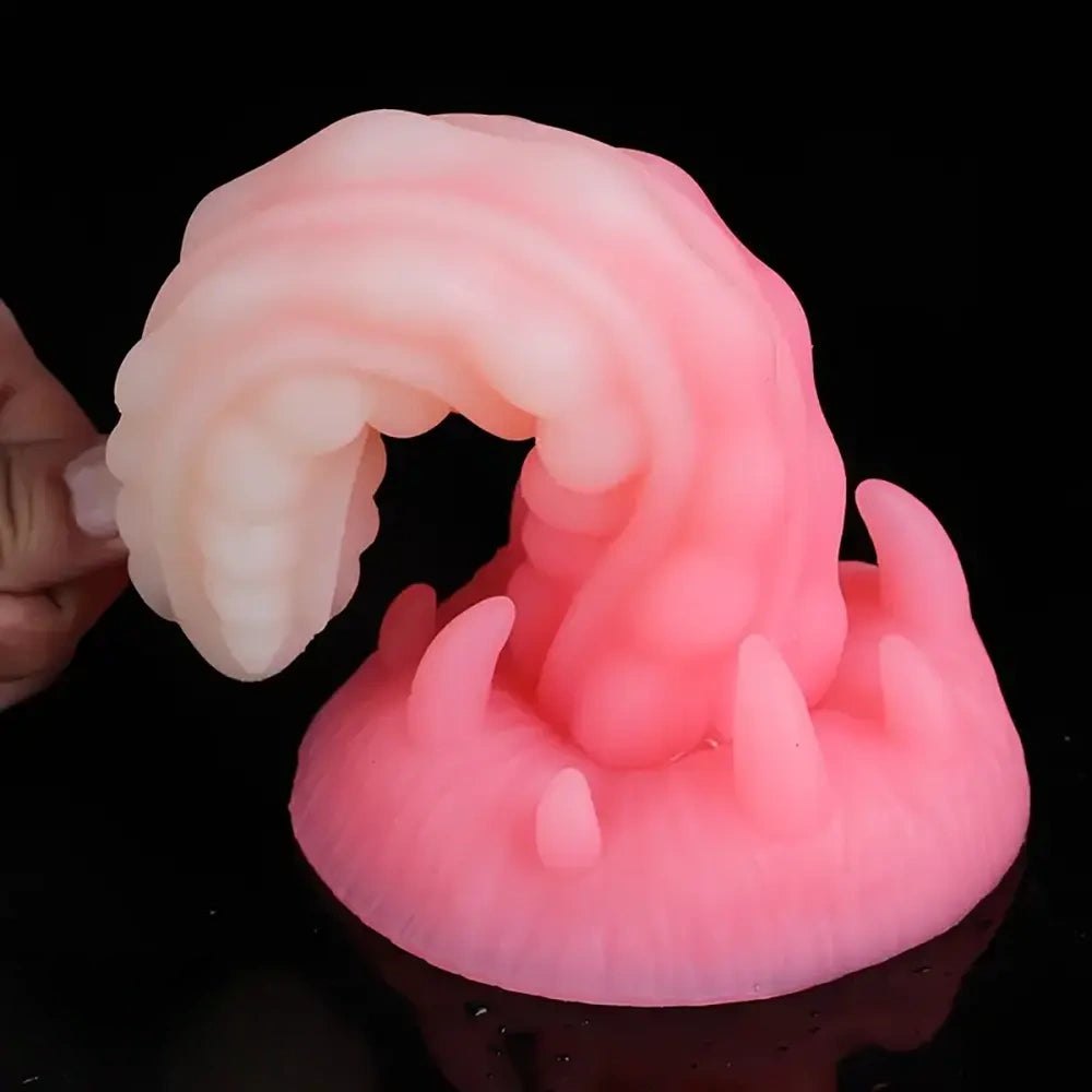 Fantasy spiral silicone anal plug with clawed base, photo 3