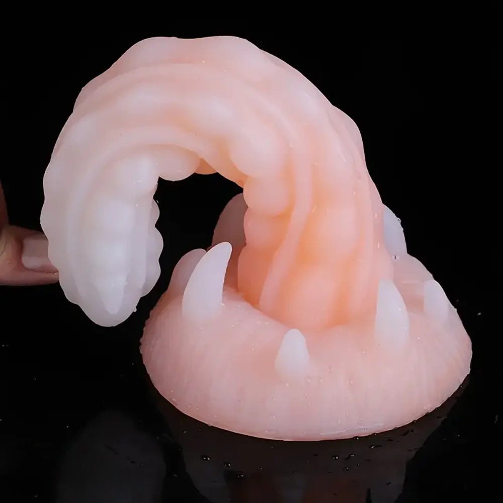 Fantasy spiral silicone anal plug with clawed base, photo 4