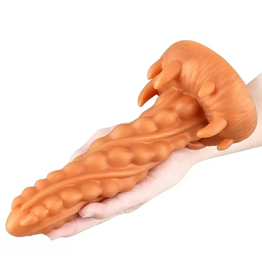 Fantasy spiral silicone anal plug with clawed base, photo 5