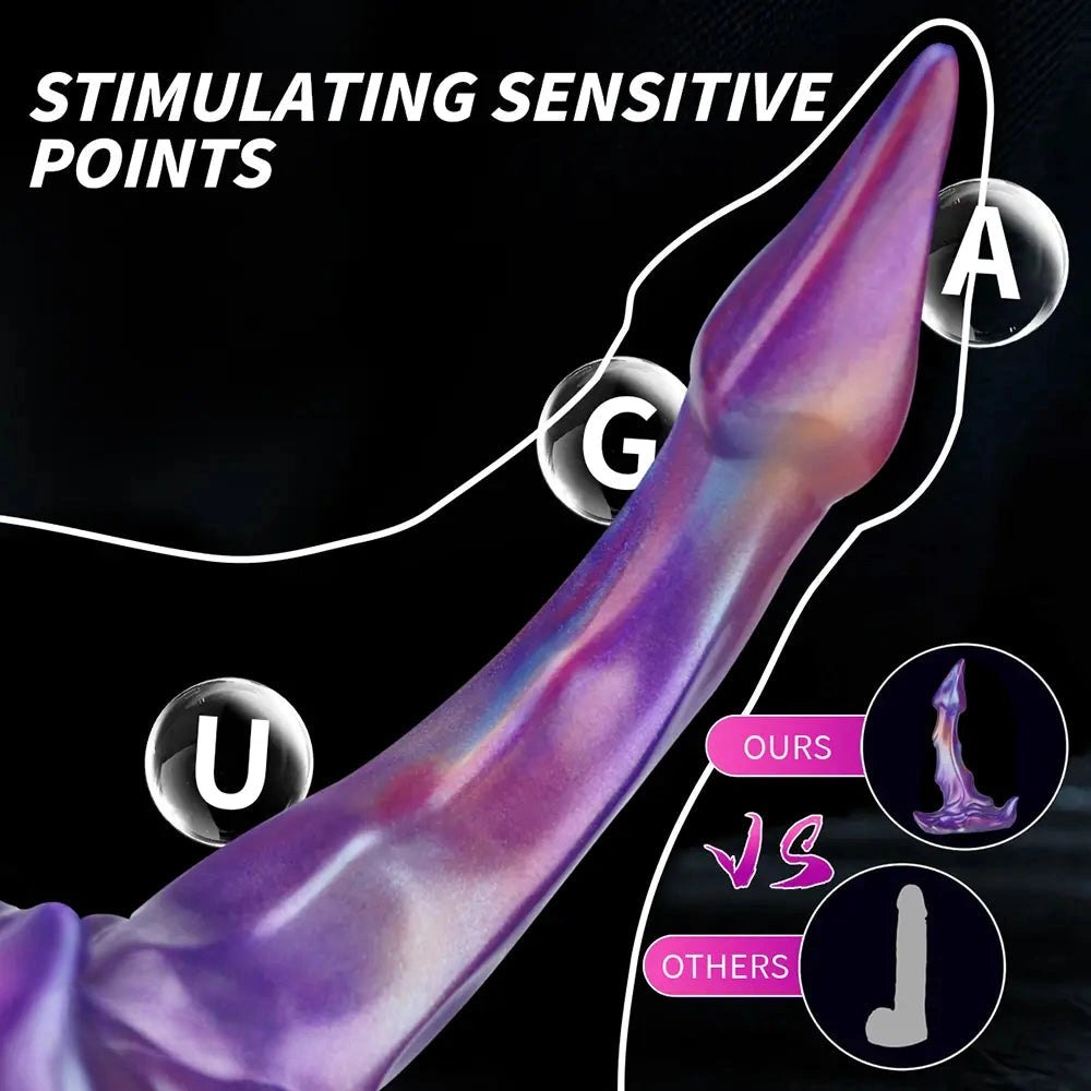 Purple fantasy suction cup dildo, photo 11