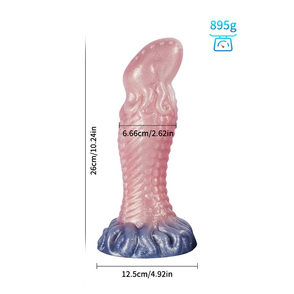 Pink marbled fantasy tentacle dildo, photo 2