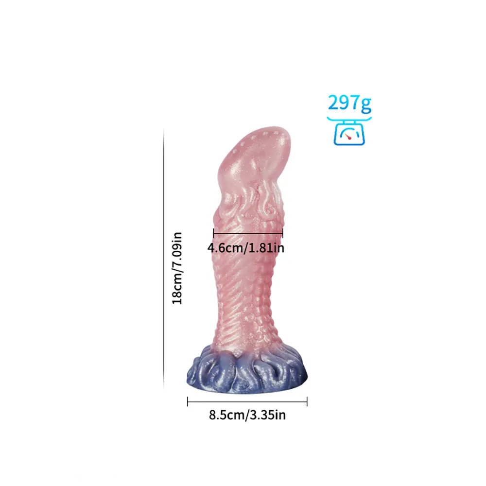 Pink marbled fantasy tentacle dildo, photo 4