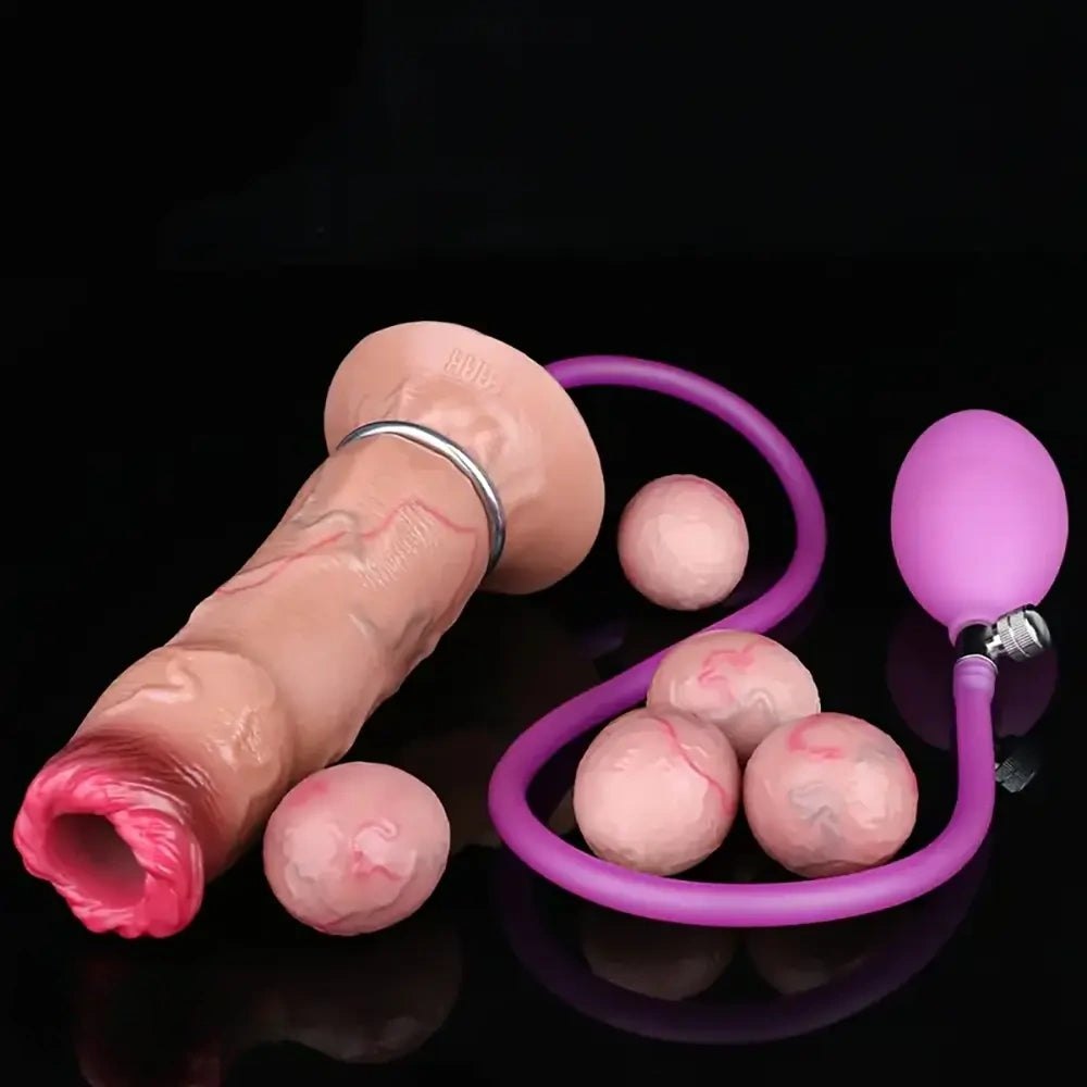 Flesh tone smooth silicone fantasy dildo, photo 1