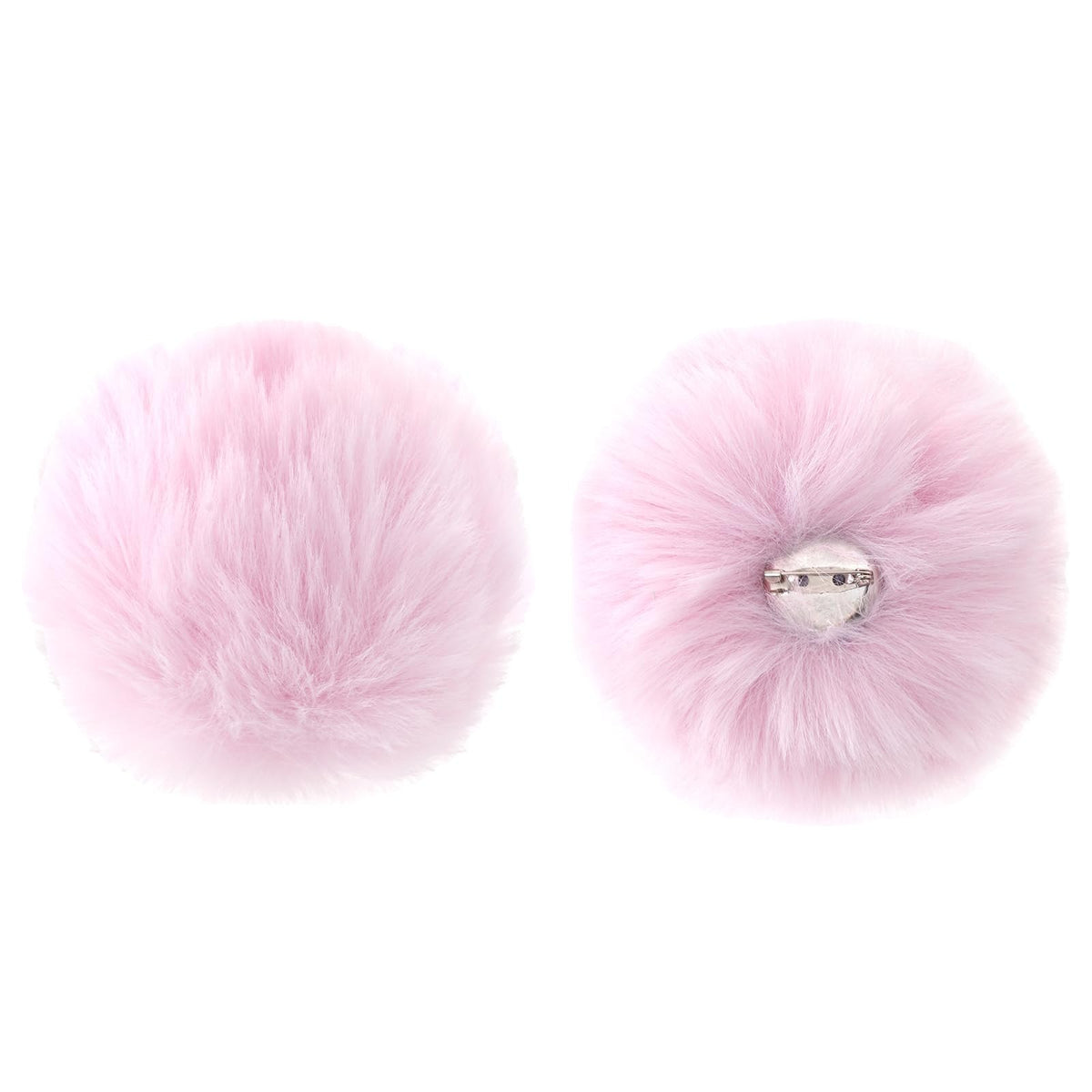 Pink faux fur bunny tail accessory