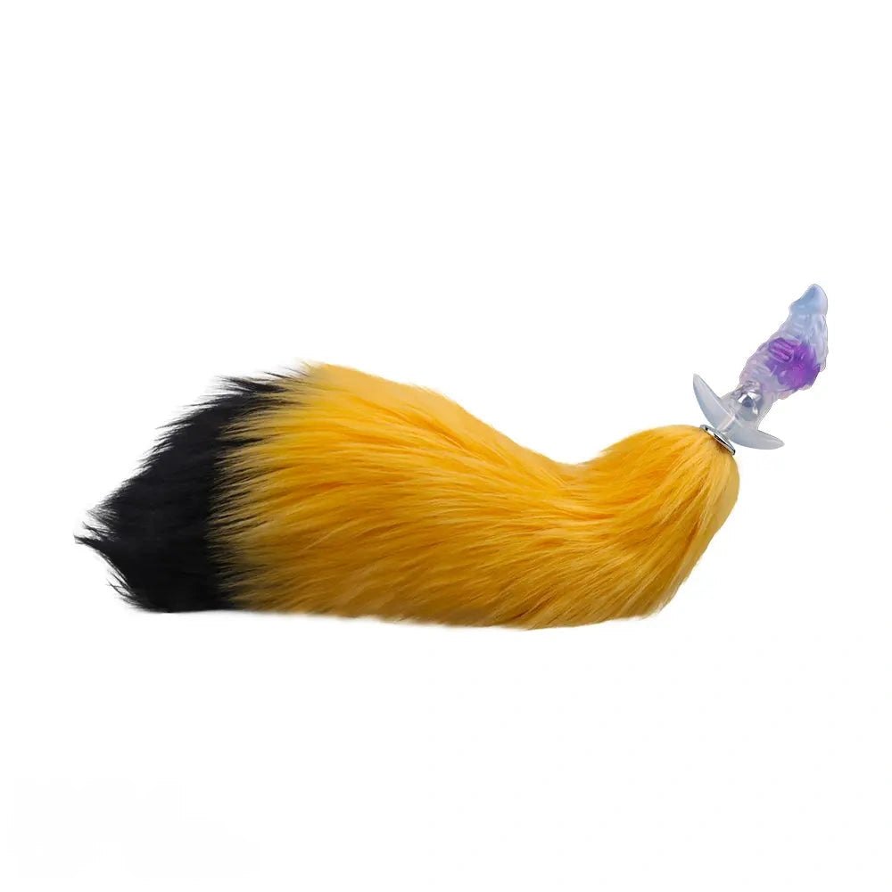 Faux fur fox tail silicone butt plug, photo 18