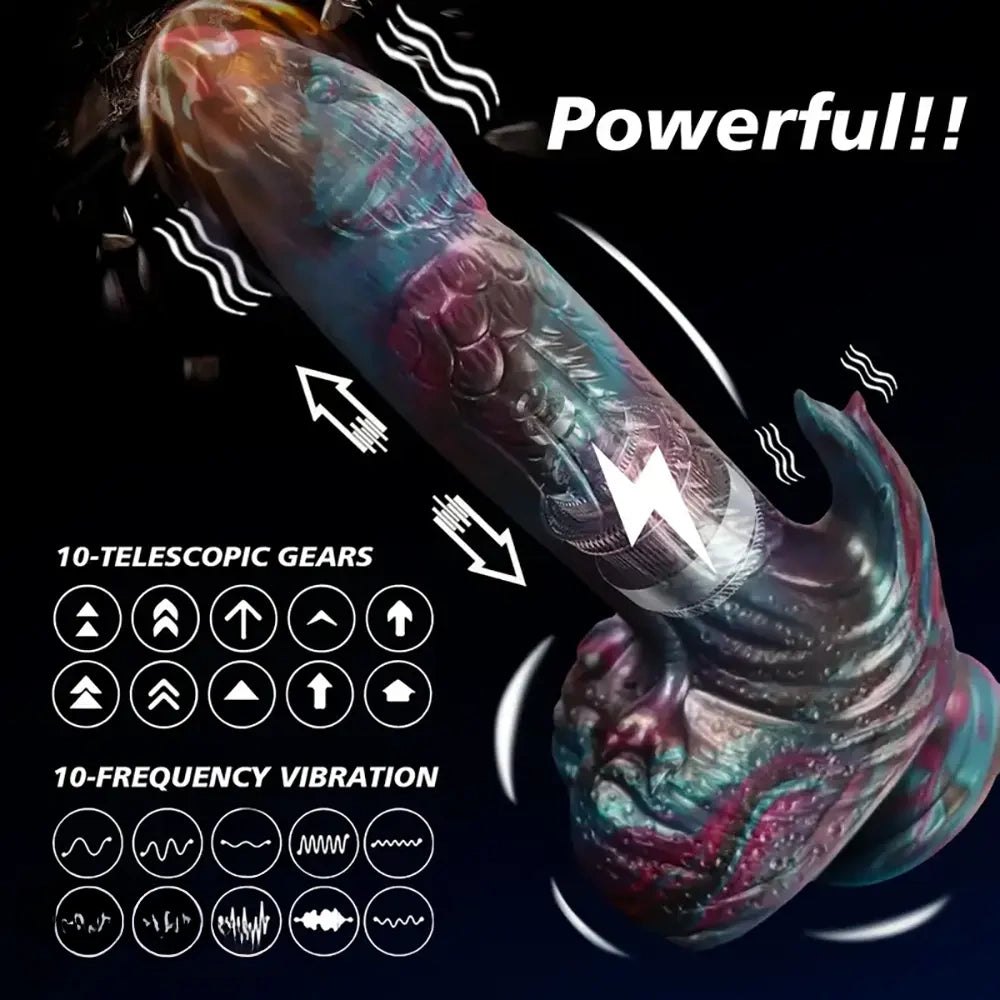 Feathered phoenix silicone vibrating dildo, photo 10