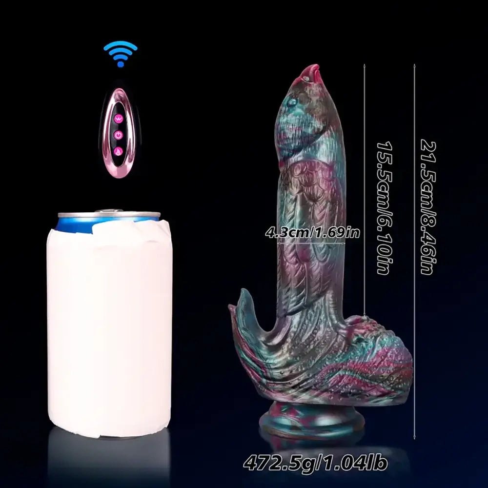 Feathered phoenix silicone vibrating dildo, photo 7