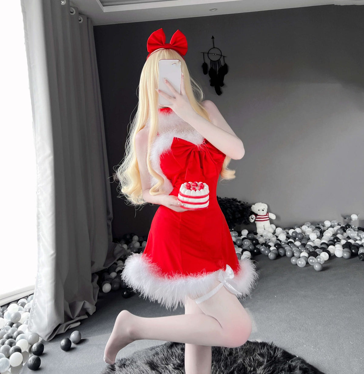 Festive holiday babydoll stockings, photo 1