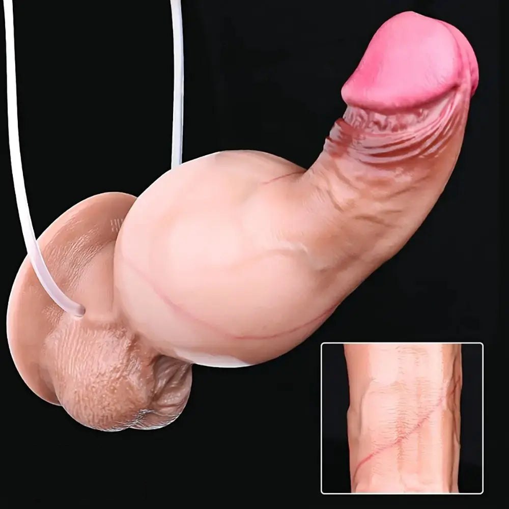 Flesh-tone fillable squirting dildo, photo 13
