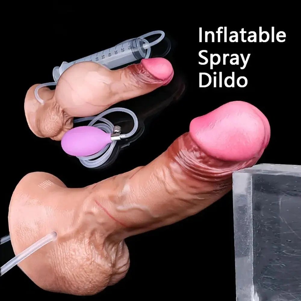 Flesh-tone fillable squirting dildo, photo 6