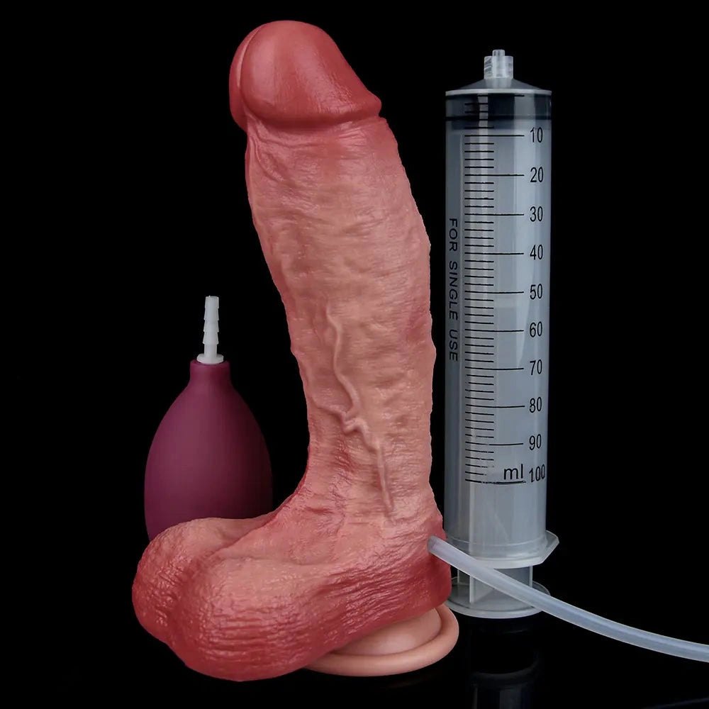 Flesh tone fillable realistic dildo, photo 1