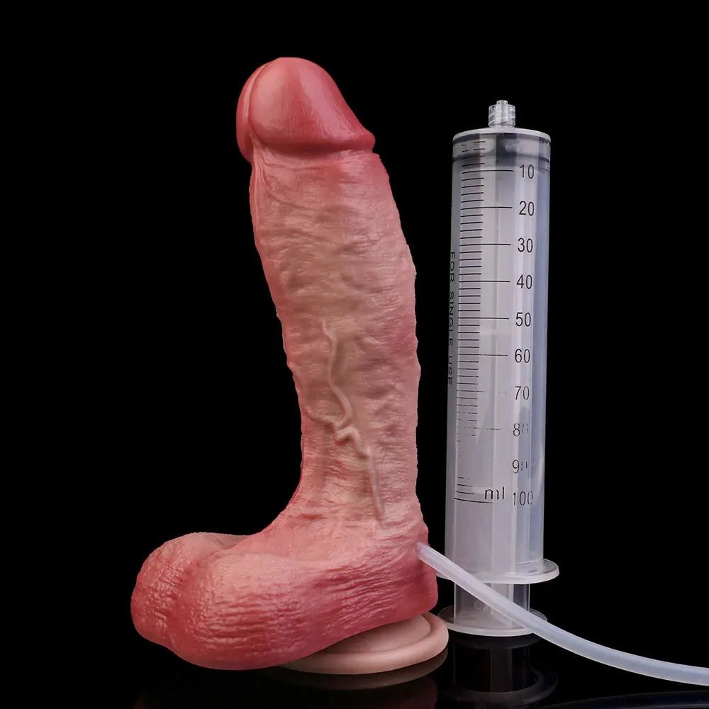 Flesh tone fillable realistic dildo, photo 16