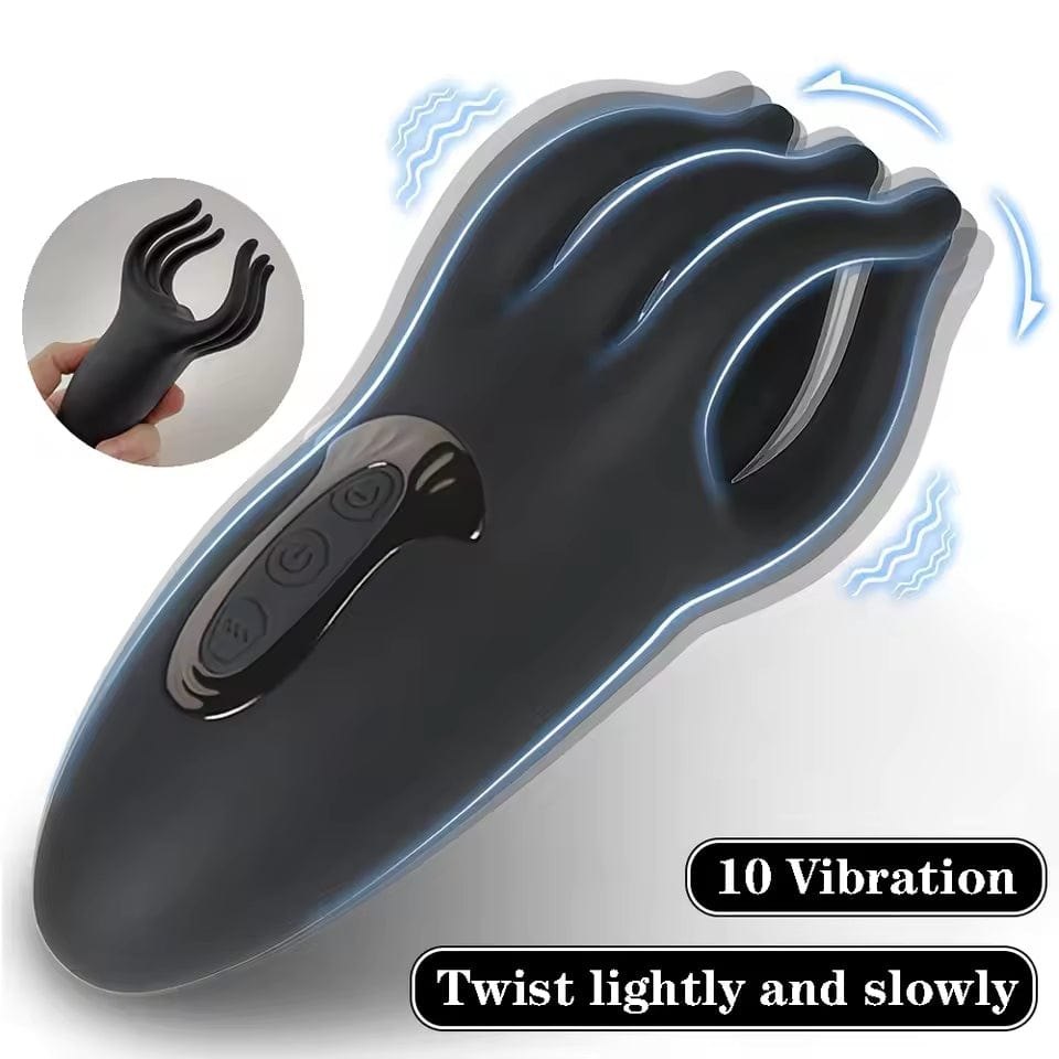 Black finger kneading penis massager, photo 1