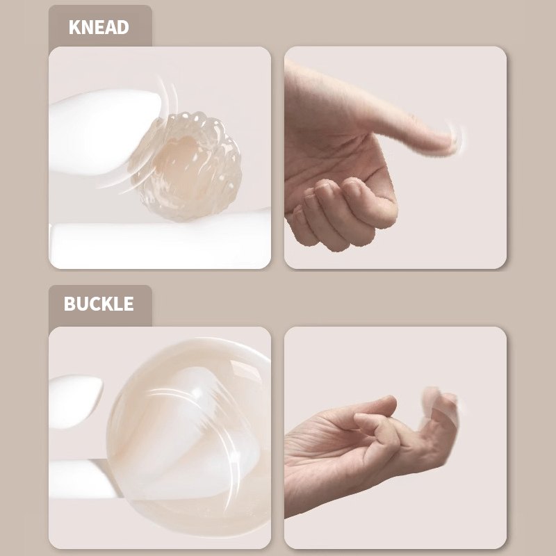 White silicone finger kneading rabbit vibrator, photo 3