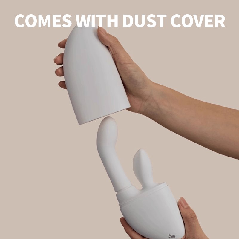 White silicone finger kneading rabbit vibrator, photo 4