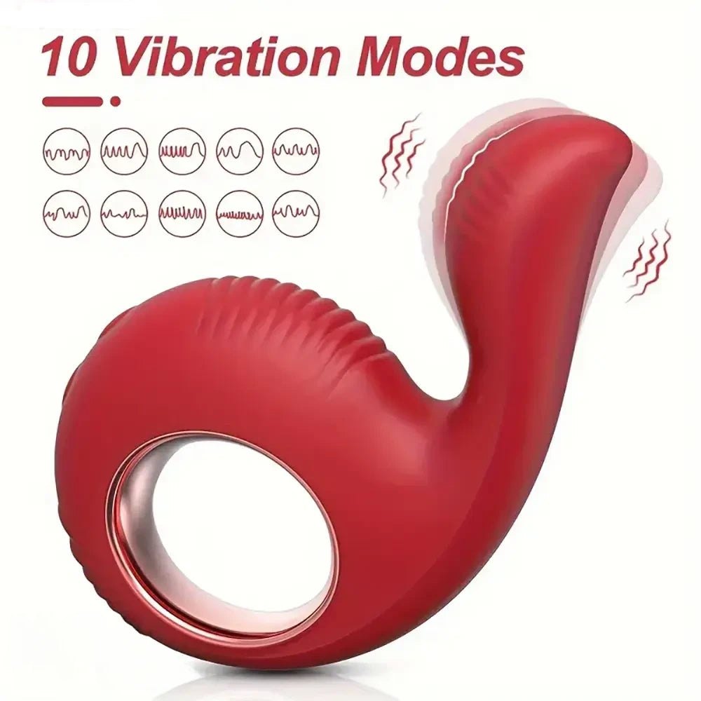Red finger ring clitoral vibrator, photo 2