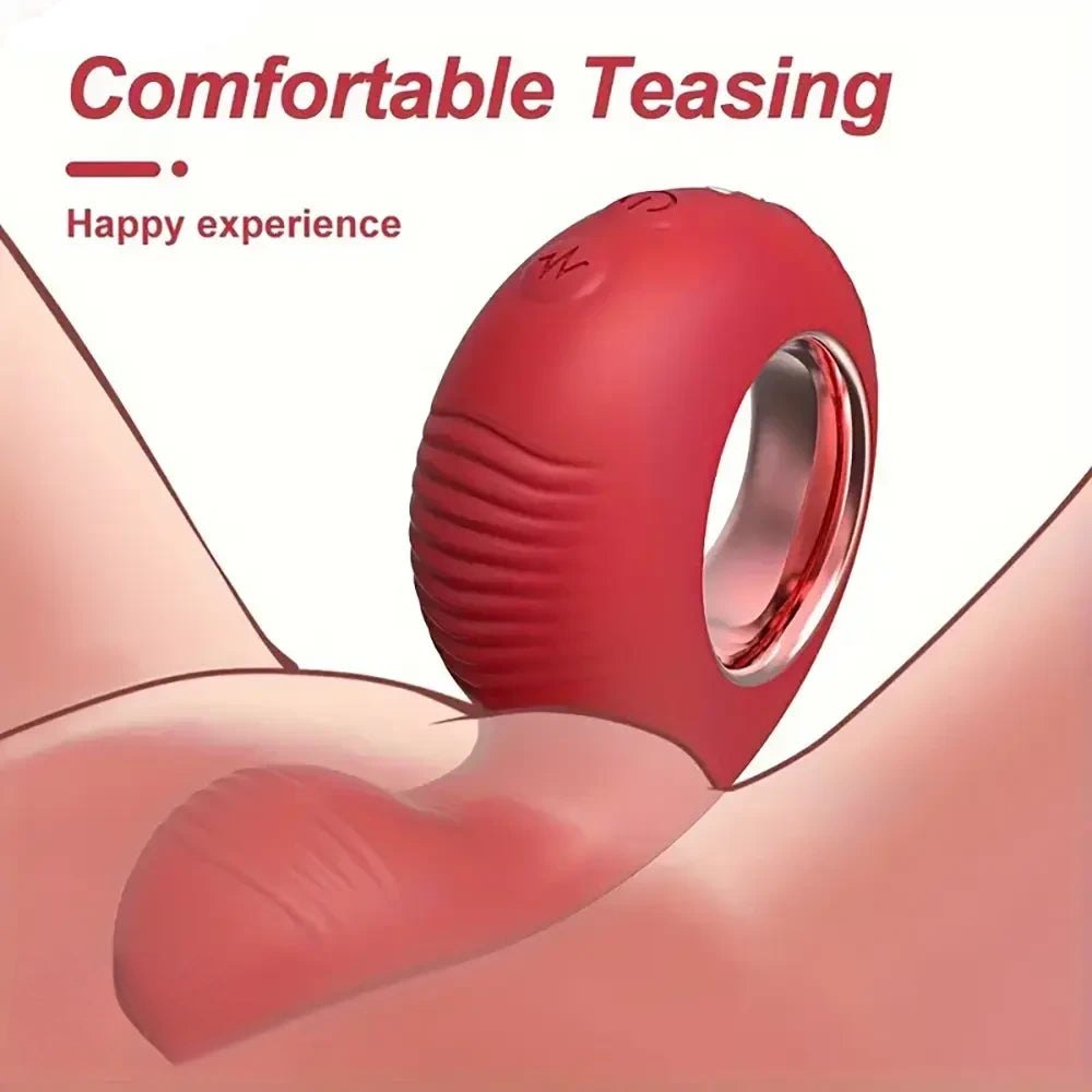 Red finger ring clitoral vibrator, photo 3