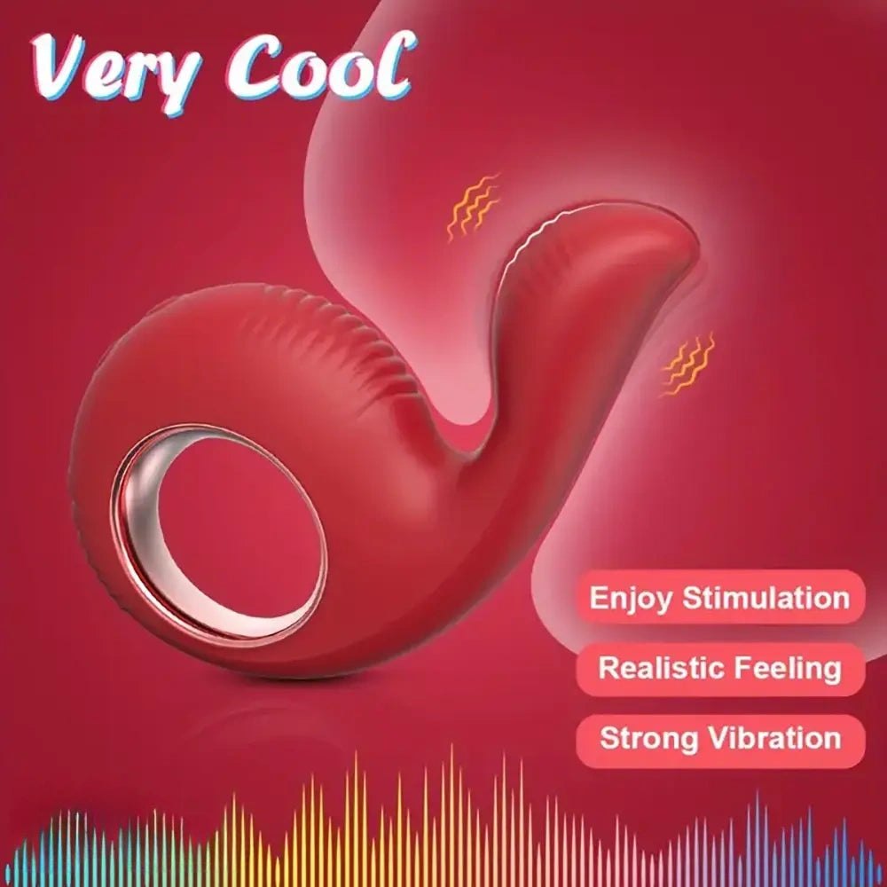 Red finger ring clitoral vibrator, photo 4