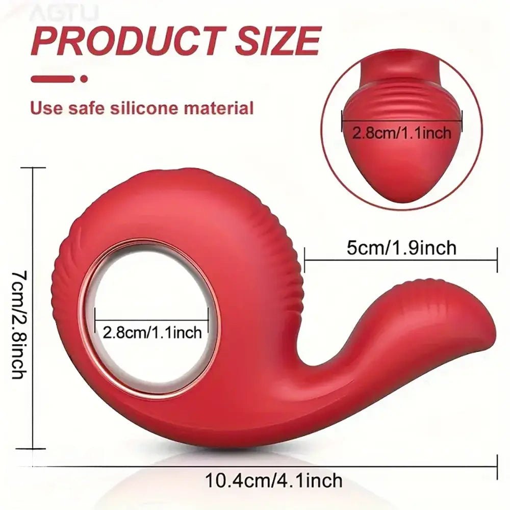 Red finger ring clitoral vibrator, photo 6