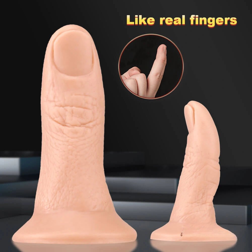Flesh-tone realistic finger-shaped dildo, photo 4