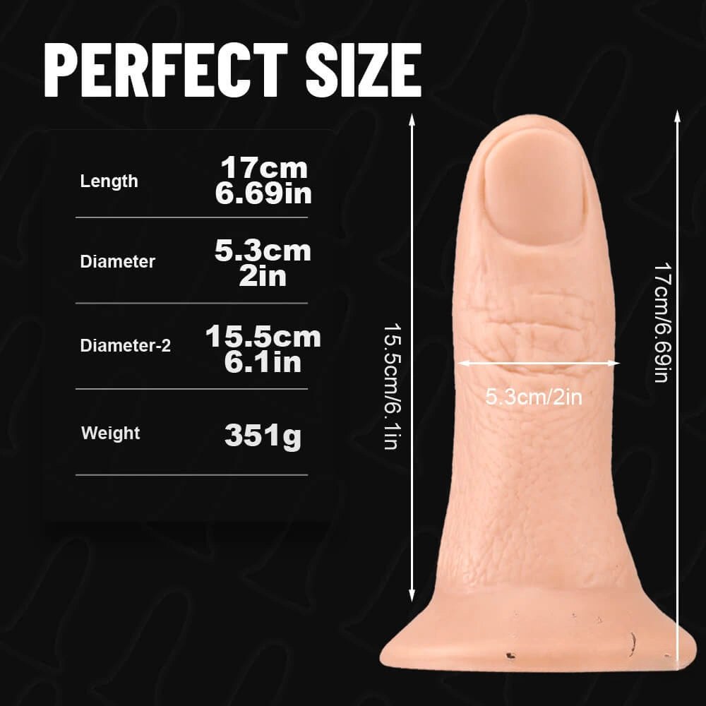 Flesh-tone realistic finger-shaped dildo, photo 6