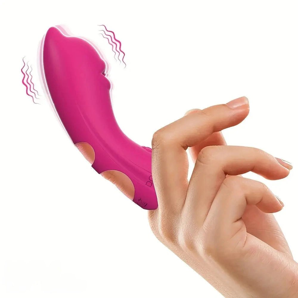Rose Red silicone vibrating finger toy